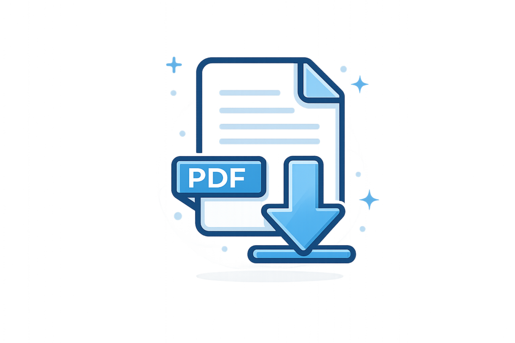 Icône de téléchargement de document PDF